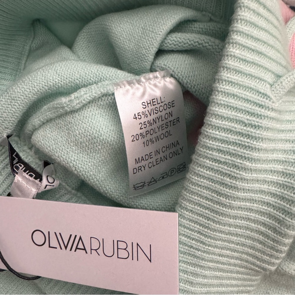 Olivia Rubin Tilda Pastel Rainbow Stripe Knit Jogger Pants XS NWT - Picture 7 of 7